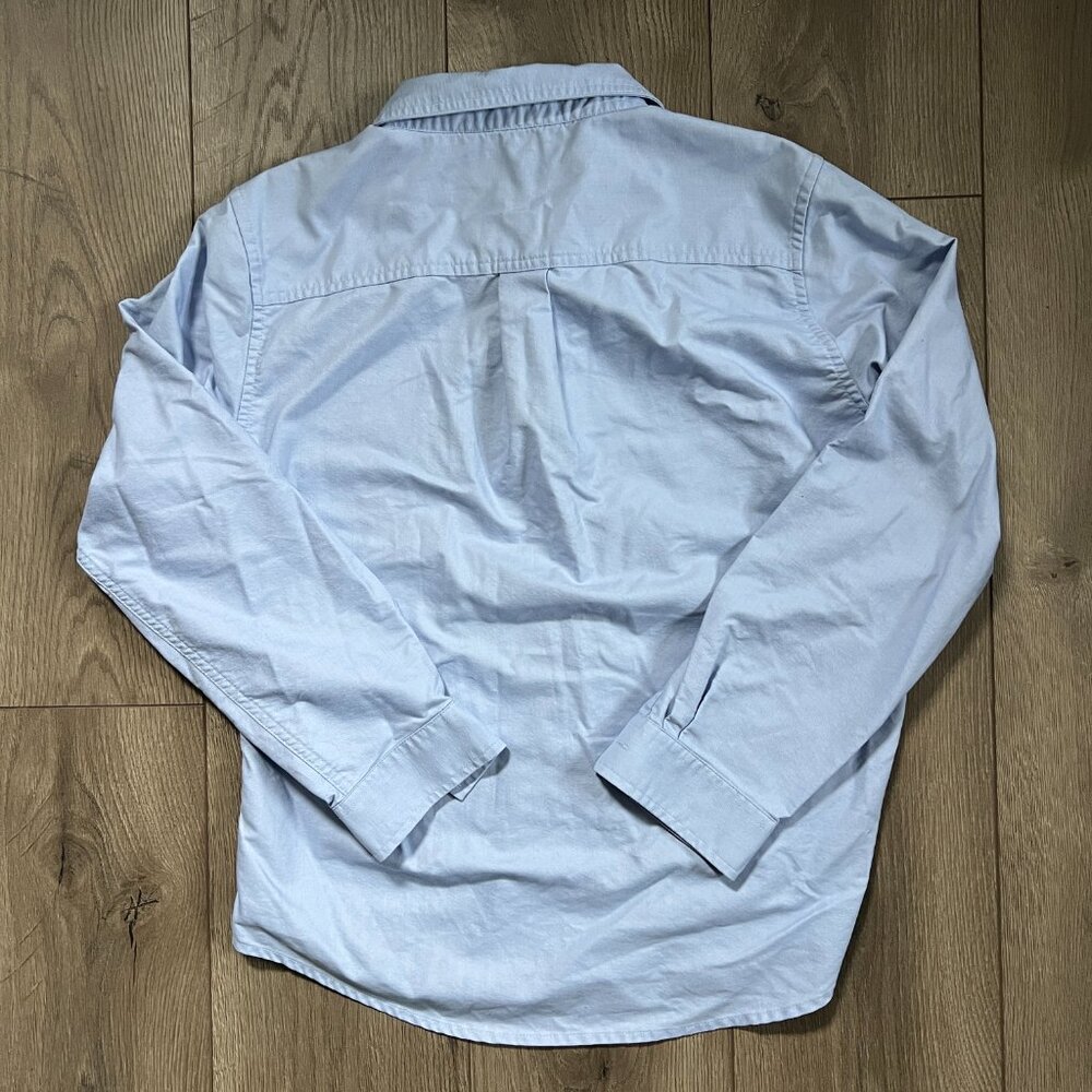 LL Bean Mens Medium light blue button down long sleeve shirt 100% Cotton - Picture 5 of 5